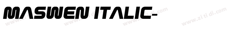 Maswen Italic字体转换